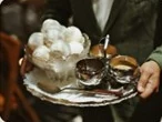 A tray of sweets with qahwa