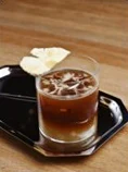 Pineapple cold brew with a dried pineapple slice