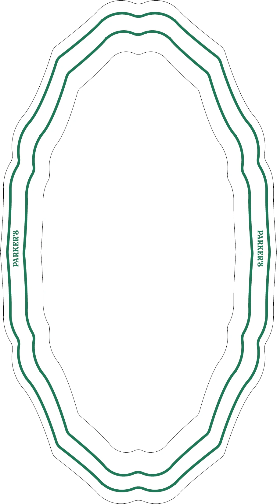 A long oval platter