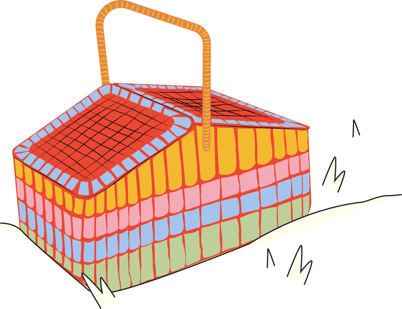 A picnic basket on the move